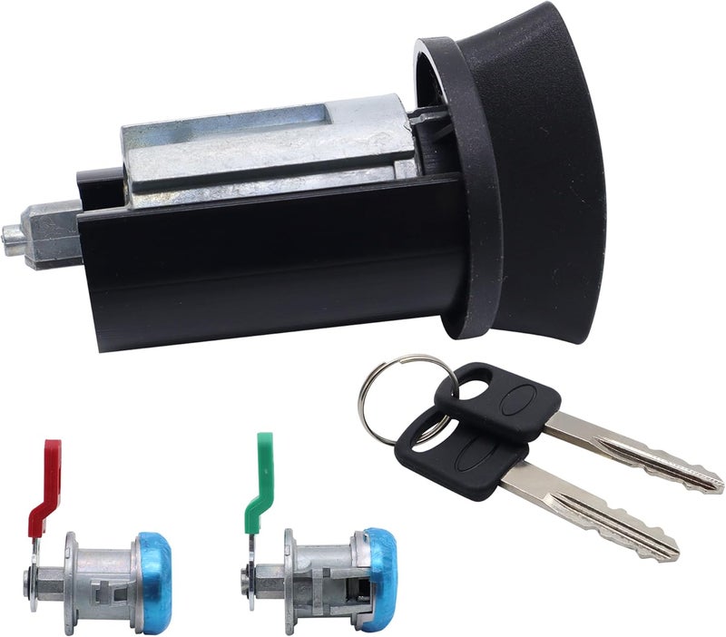 OXCANO Door Lock Cylinders & Ignition Switch Compatible with Ford F250/350 1997-2007, Excursion, Expedition, Explorer & More, Lincoln Blackwood, Navigator Replace# LC6177 + DL5885 X2 + 597638 (No chip) - Image 1